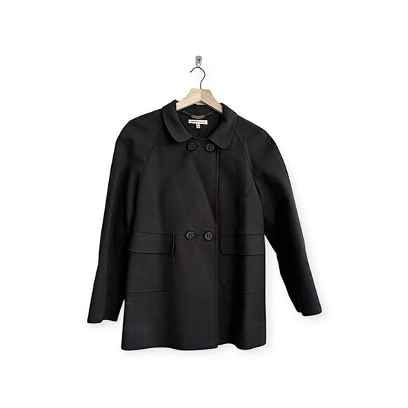 See by Chloe Black Cotton‎ Pea Coat/Jacket, Size US10/Italy 46 - Picture 2 of 16